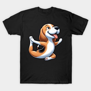 Beagle Yoga Fitness Meditation T-Shirt